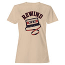 Rewind Cassette Tape Retro Music Women's T-shirt