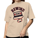 Rewind Cassette Tape Retro Music Women's T-shirt