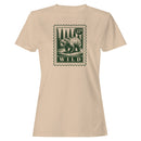 Wild Bear Forest Postage Stamp Art Women's T-shirt