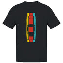 Retro Sports Car Stripe Art Men's T-shirt