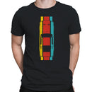 Retro Sports Car Stripe Art Men's T-shirt