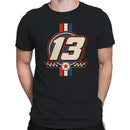 Racing Number 13 Retro Stripe Men's T-shirt