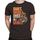 Men's T-shirt - Dirt Mud Dust Gravel Motocross Rider