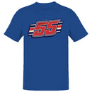 Racing Number 55 Distressed Men's T-shirt