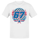 67 Racing Number Checkered Flames Men's T-shirt