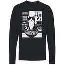 Cute Cat Enjoying Ramen Men's Long Sleeve T-Shirt