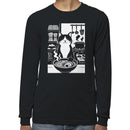 Cute Cat Enjoying Ramen Men's Long Sleeve T-Shirt