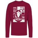 Cute Cat Enjoying Ramen Men's Long Sleeve T-Shirt