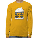Cat Burger Stack Funny Illustration Men's Long Sleeve
