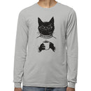 Cat in Glasses Coffee Cup Men's Long Sleeve T-shirt