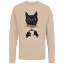 Cat in Glasses Coffee Cup Men's Long Sleeve T-shirt