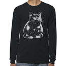Cosmic Galaxy Cat Space Men's Long Sleeve T-Shirt