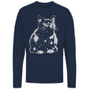 Cosmic Galaxy Cat Space Men's Long Sleeve T-Shirt