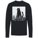 Giant Cat Over San Francisco Skyline Men's Long Sleeve