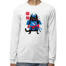 Samurai Cat Kanji Illustration Men's Long Sleeve
