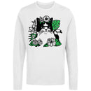 Cat Jungle Monstera Men's Long Sleeve T-Shirt