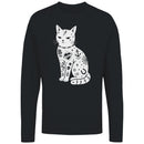 Tattoo Style Cat Mom Long Sleeve T-Shirt