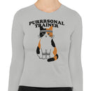Purrrsonal Trainer Cat Fitness Women's Long Sleeve Tee