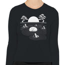 Zen Garden Cat Sunrise Women's Long Sleeve Shirt