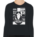 Cute Cat Ramen Women's Long Sleeve Shirt