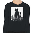 Giant Cat Over San Francisco Women's Long Sleeve Tee