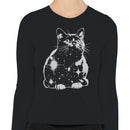 Cosmic Galaxy Cat Women's Long Sleeve T-shirt