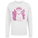 Floral Boho Cat Women's Long Sleeve Shirt