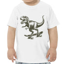 T-Rex Skateboard Illustration Toddler T-Shirt