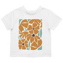 Toddler's T-shirt Modern Abstract Orange Floral