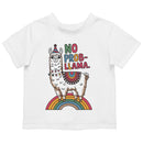 No Probllama Rainbow Llama Toddler T-shirt