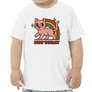 Cute Cat Retro Rainbow Toddler T-shirt