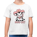 Cute Cowgirl Moo-dy Cartoon Toddler T-shirt
