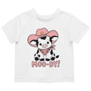 Cute Cowgirl Moo-dy Cartoon Toddler T-shirt