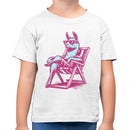 Toddler's T-shirt - Llama in Beach Chair with Sunglasses
