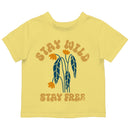 Stay Wild Stay Free Retro Flower Toddler T-shirt