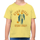 Stay Wild Stay Free Retro Flower Toddler T-shirt