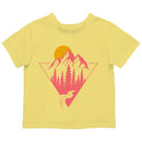 Toddler's T-shirt Geometric Mountain Sunset Design
