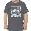 Retro Waves Checkered Toddler T-shirt