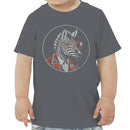 Toddler's T-shirt: Zebra in Floral Jacket & Red Glasses