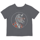 Toddler's T-shirt: Zebra in Floral Jacket & Red Glasses