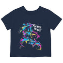 Island Rule Neon Shark Toddler T-shirt