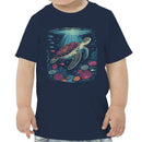 Sea Turtle Coral Reef Toddler T-shirt