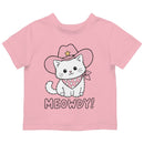 Meowdy Cowboy Cat Pink Hat Toddler T-shirt