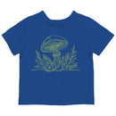 Toddler's Mushroom and Snail Line Art T-shirt