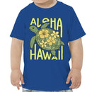 Aloha Hawaii Floral Sea Turtle Toddler T-shirt