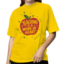 Teaching Is a Work of Heart Apple Quote Women's T-shirt