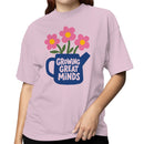 Growing Great Minds Floral Watering Can Women's T-shirt