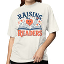 Women's T-shirt Raising Readers Smiling Apple Design
