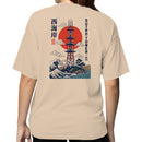 Women's T-shirt Sutro Tower Japanese Wave Art