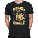 Wrinkly But Worth It Pug Humor Men's T-shirt